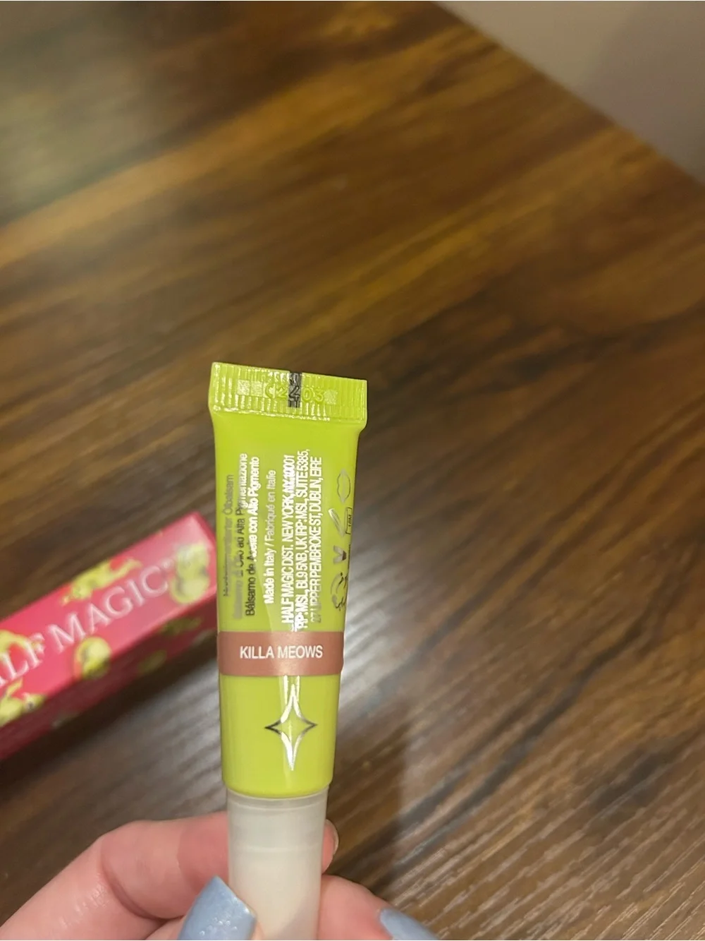 New Half Magic Lip Snuggle lip balm oil shade Killa Meows